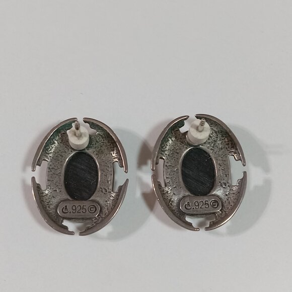 Carolyn Pollack Sterling Silver Relios Inlay Bracelet and matching Earrings - Picture 7 of 7